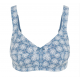 Susa 8231-043, Σουτιέν Minimizer βαμβακερό χωρίς μπανέλα  για μεγάλο στήθος, BLUE-WHITE