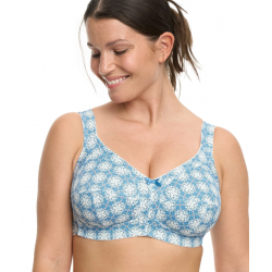 Susa 8231-043, Σουτιέν Minimizer βαμβακερό χωρίς μπανέλα  για μεγάλο στήθος, BLUE-WHITE