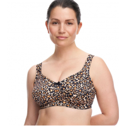 Susa 8255-230, Σουτιέν Minimizer βαμβακερό χωρίς μπανέλα  για μεγάλο στήθος, LEOPARD PRINT