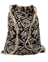 Τσάντα Πλάτης Πουγκί 879-17 από καραβόπανο και σχοινί, ΠΟΛΥΧΡΩΜΟ