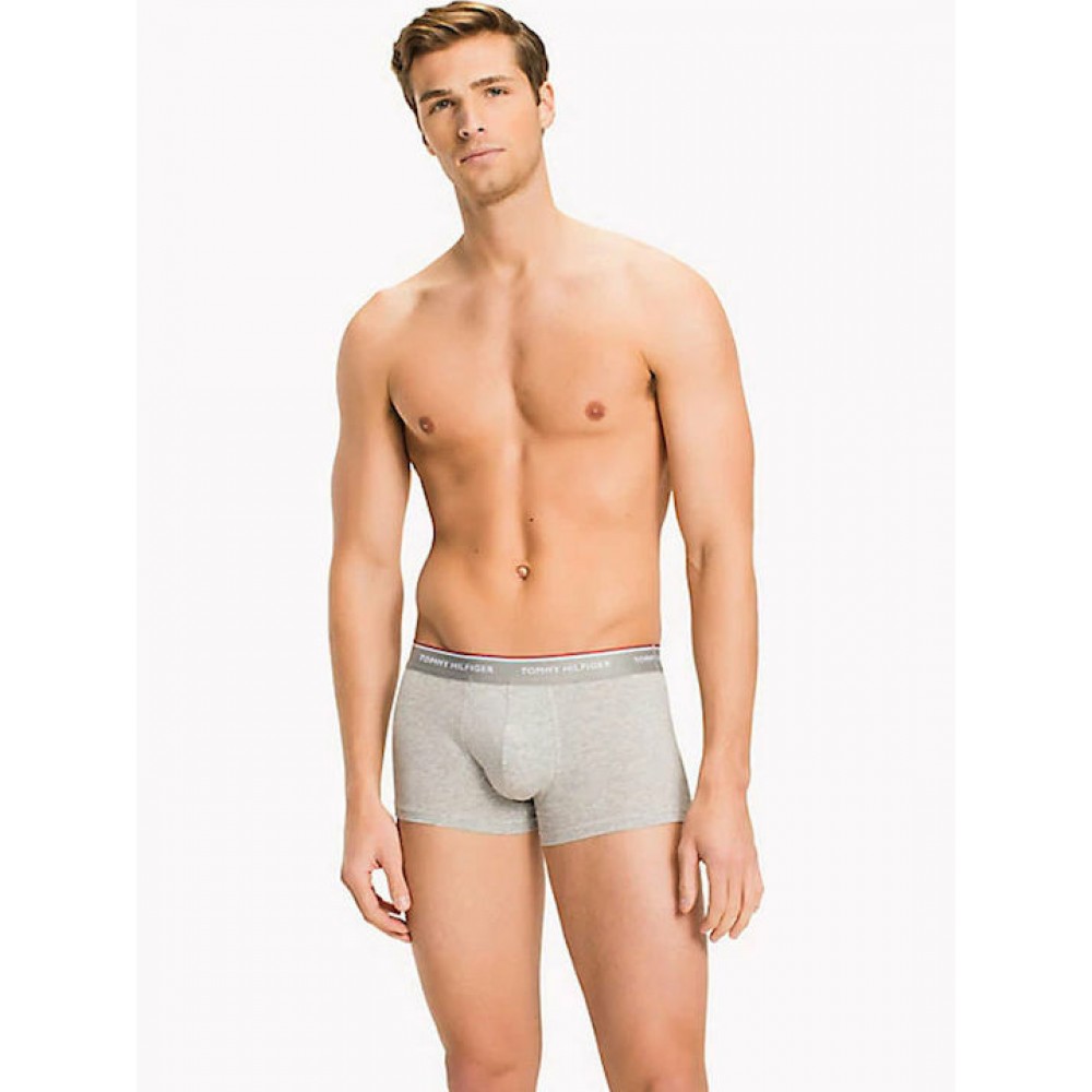 Ανδρικό Boxer TOMMY HILFIGER Premium Essentials 3 Τεμάχια 1U87903842-004 Black/Grey Heather/White