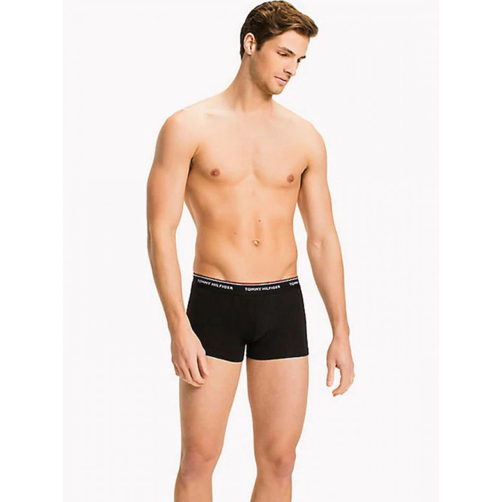 Ανδρικό Boxer TOMMY HILFIGER Premium Essentials 3 Τεμάχια 1U87903842-004 Black/Grey Heather/White