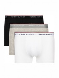 Ανδρικό Boxer TOMMY HILFIGER Premium Essentials 3 Τεμάχια 1U87903842-004 Black/Grey Heather/White