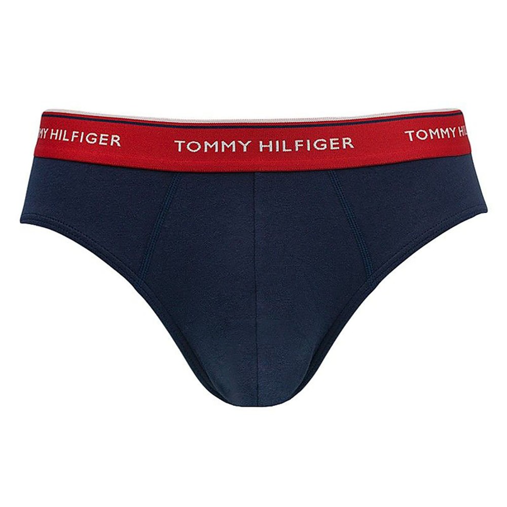 TOMMY HILFIGER Premium Essentials Slip 3pack 1U87903766-904, ΜΠΛΕ ΣΚΟΥΡΟ