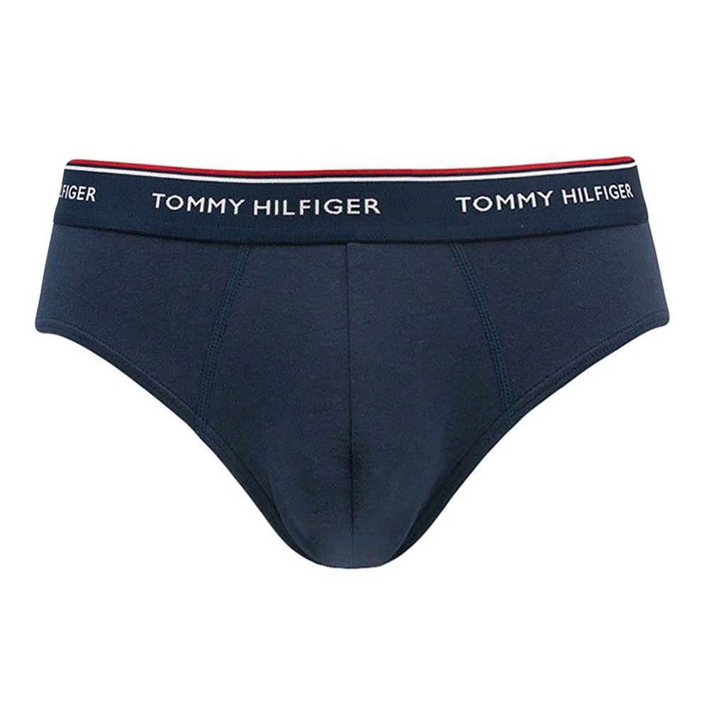 TOMMY HILFIGER Premium Essentials Slip 3pack 1U87903766-904, ΜΠΛΕ ΣΚΟΥΡΟ