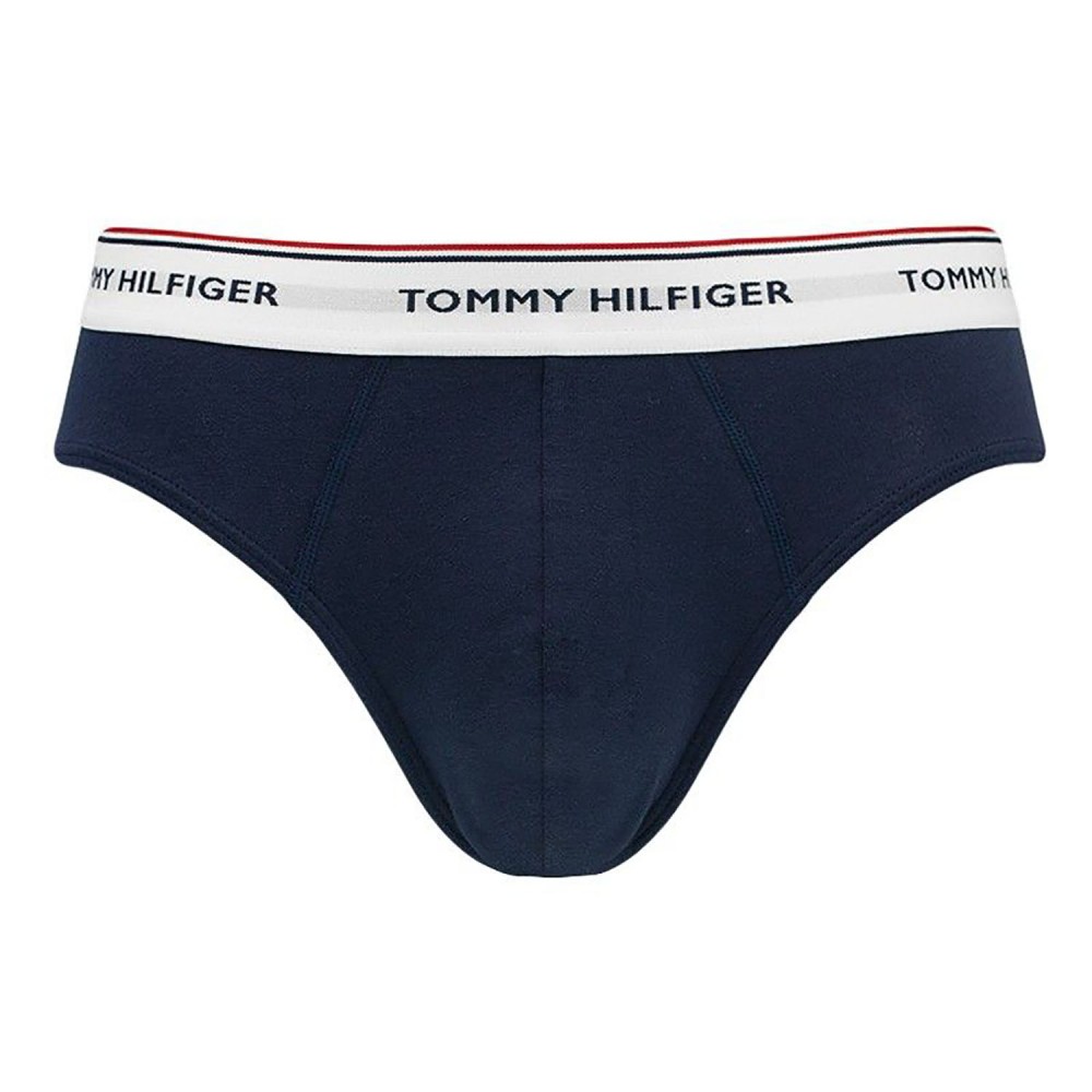 TOMMY HILFIGER Premium Essentials Slip 3pack 1U87903766-904, ΜΠΛΕ ΣΚΟΥΡΟ