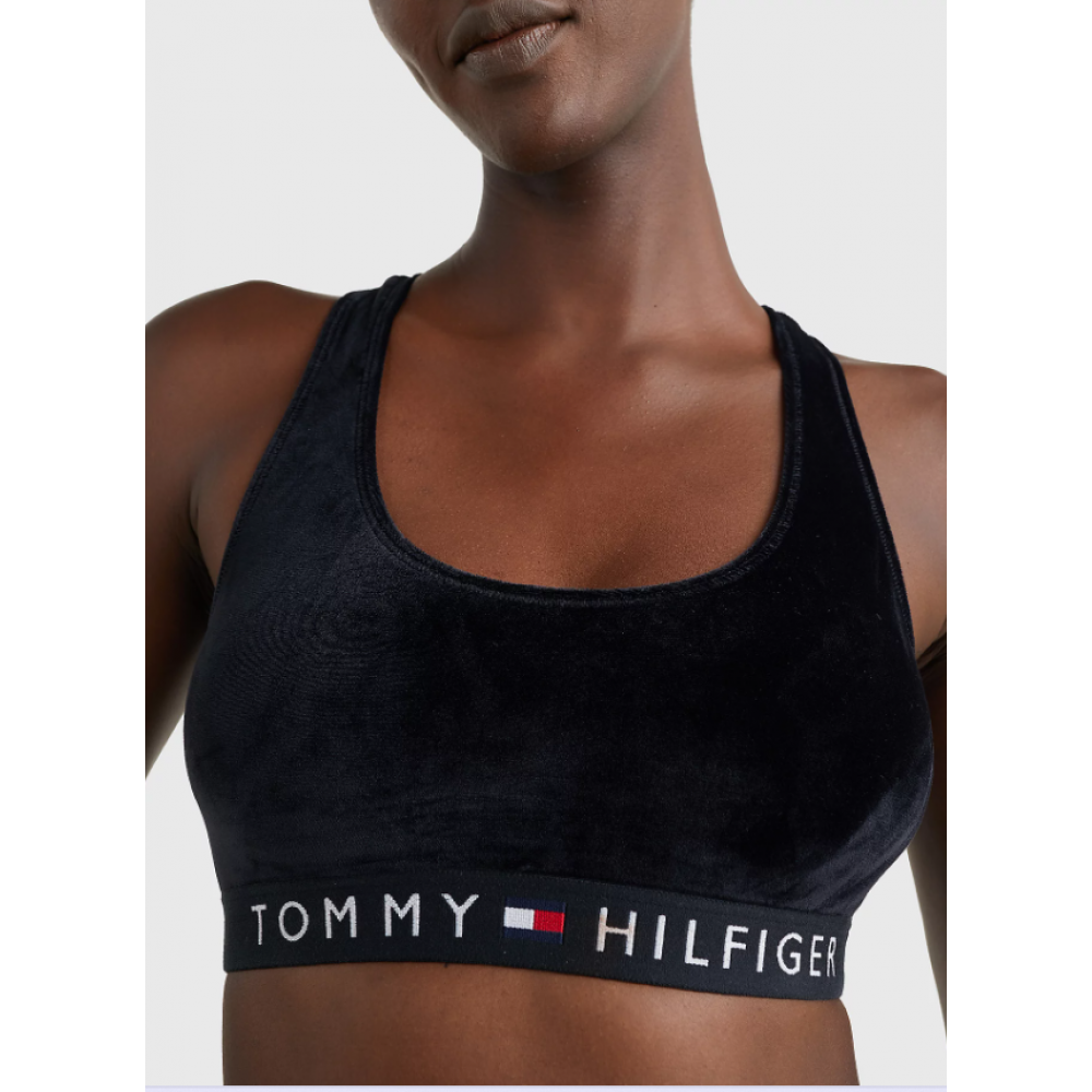 Γυναικείο Μπουστάκι TOMMY HILFIGER  UW0UW03979-BDS Velour Unpadded bralette BLACK