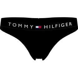 Γυναικείο String TOMMY HILFIGER  Velour Thong UW0UW04047-BDS BLACK