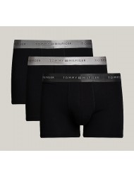 Tommy Hilfiger 3p METALLIC LOGO TRUNKS GIFT SET UM0UM03411-0UH, Σετ 3 Μπόξερ με μεταλλιζέ λογότυπο σε συσκευασία Δώρου, ΜΑΥΡΟ