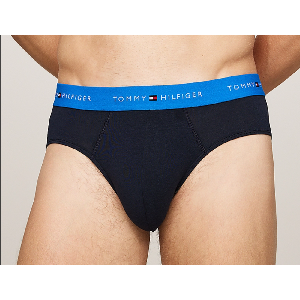 Tommy Hilfiger  3pack  BRIEF Waistband UM0UM02904-0VZ, Ανδρικά Σλιπ 3 τεμ. ΜΑΥΡΟ