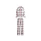 Tommy Hilfiger UW0UW05550-0LY, GIFT FULL FLANNEL PJ SET & SLIPPER, Γυναικείο Σετ Δώρου, ΕΚΡΟΥ