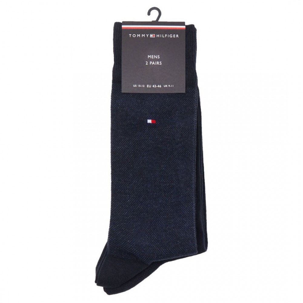 TOMMY HILFIGER 701226104-001 Ανδρικές Κάλτσες TH MEN SOCK 2pcs BIRDEYE, DARK NAVY