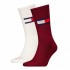 TOMMY HILFIGER 701228222-006, Κάλτσες Unisex TH UNI TJ SOCK 2pcs FLAG, ΜΠΟΡΝΤΟ-ΑΣΠΡΟ