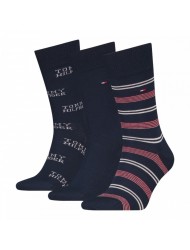 TOMMY HILFIGER 701229783-001, Ανδρικές Κάλτσες TH MEN SOCK 3pcs GIFT BOX, ΜΠΛΕ ΣΚΟΥΡΟ