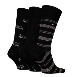 TOMMY HILFIGER 701229783-002, Ανδρικές Κάλτσες TH MEN SOCK 3pcs GIFT BOX, ΜΑΥΡΟ