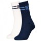 Γυναικείες Κάλτσες Tommy Hilfiger 701229864-002 TH WOMEN SOCK 2P MONOGRAM, ΜΠΛΕ-ΑΣΠΡΟ