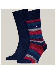 TOMMY HILFIGER 701229837-003  Ανδρικές Κάλτσες TH MEN SOCK 2pcs  HERRINGBONE STRIPE, NAVY