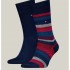 TOMMY HILFIGER 701229837-003  Ανδρικές Κάλτσες TH MEN SOCK 2pcs  HERRINGBONE STRIPE, NAVY