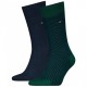 TOMMY HILFIGER 701229838-002  Ανδρικές Κάλτσες TH MEN SOCK 2pcs IRREGULAR HERRINGBONE, DARK GREEN