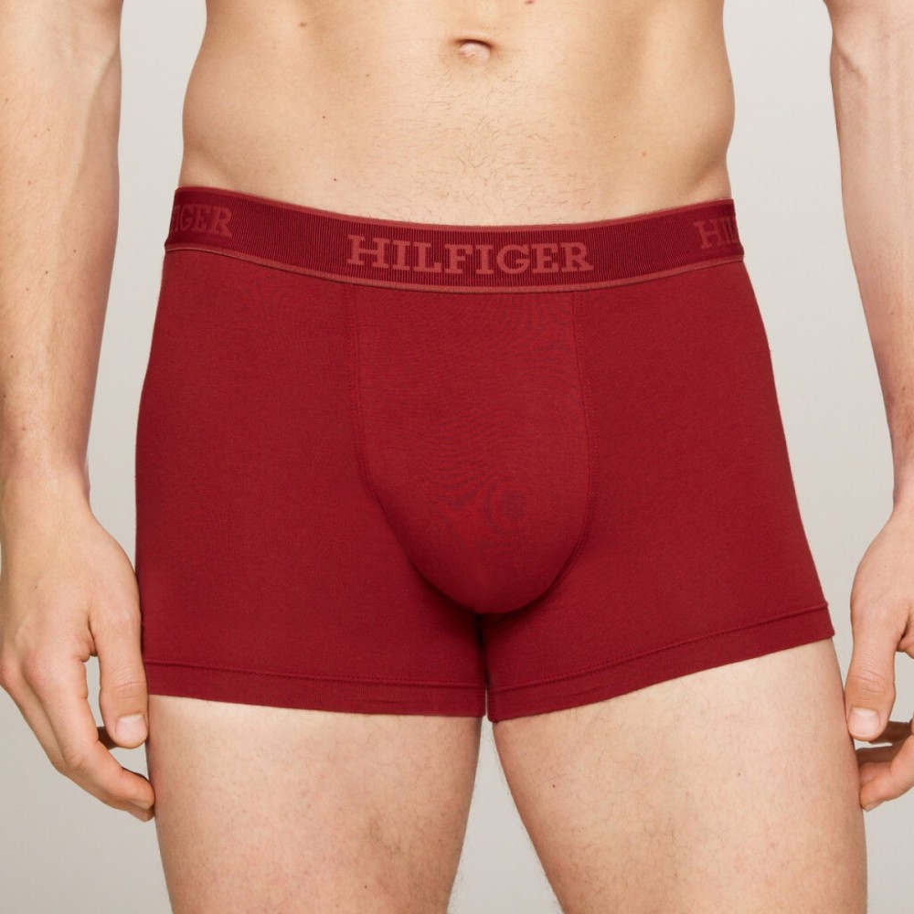 Tommy Hilfiger 3p TRUNK UM0UM03413-0U3, Σετ 3 Μπόξερ,  Deep Rouge Des Sky Mil Denim