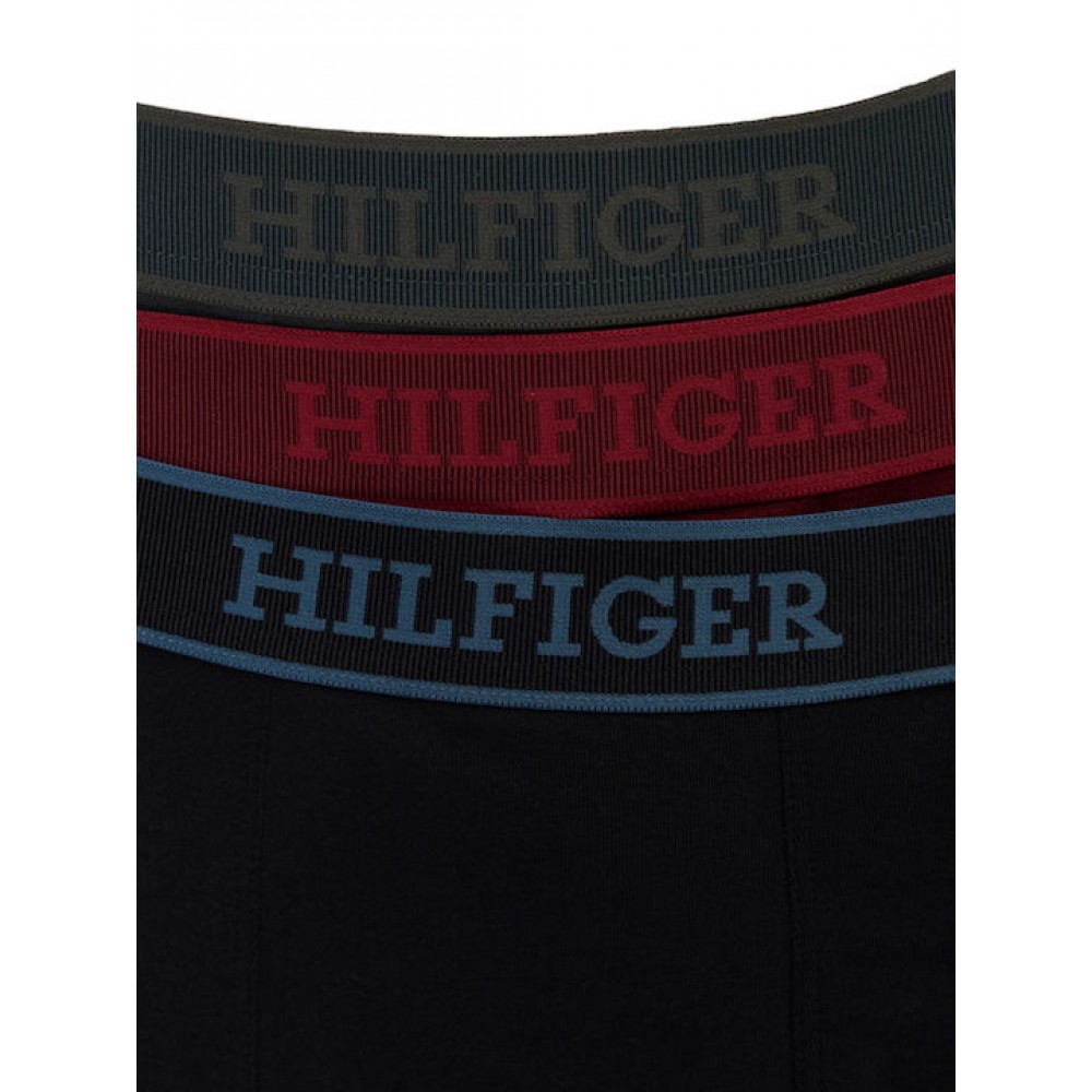 Tommy Hilfiger 3p TRUNK UM0UM03413-0U3, Σετ 3 Μπόξερ,  Deep Rouge Des Sky Mil Denim