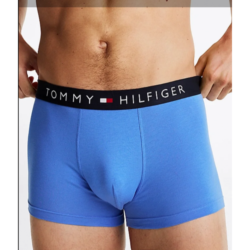 Tommy Hilfiger 3p Trunk UM0UM03180-0X0 Ανδρικά μπόξερ Σετ 3 τεμαχίων, DARK COFFEE/LINCOLN BLUE/DES SKY