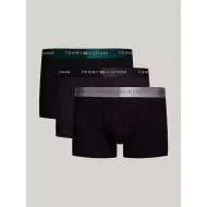 Tommy Hilfiger 3p TRUNK METALLIC WB  UM0UM03411-0SJ, Σετ 3 Μπόξερ με μεταλλιζέ λογότυπο σε συσκευασία Δώρου, ΜΑΥΡΟ