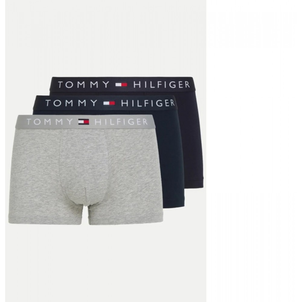 Tommy Hilfiger UM0UM03181-05K, Ανδρικά Μπόξερ Σετ 3 τεμαχίων, Des Sky/Grey Htr/Des Sky