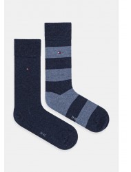 TOMMY HILFIGER 342021001-356,  Ανδρικές βαμβακερές Κάλτσες 2 pack, JEANS
