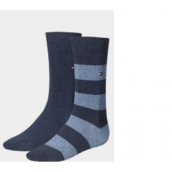 TOMMY HILFIGER 342021001-356,  Ανδρικές βαμβακερές Κάλτσες 2 pack, JEANS