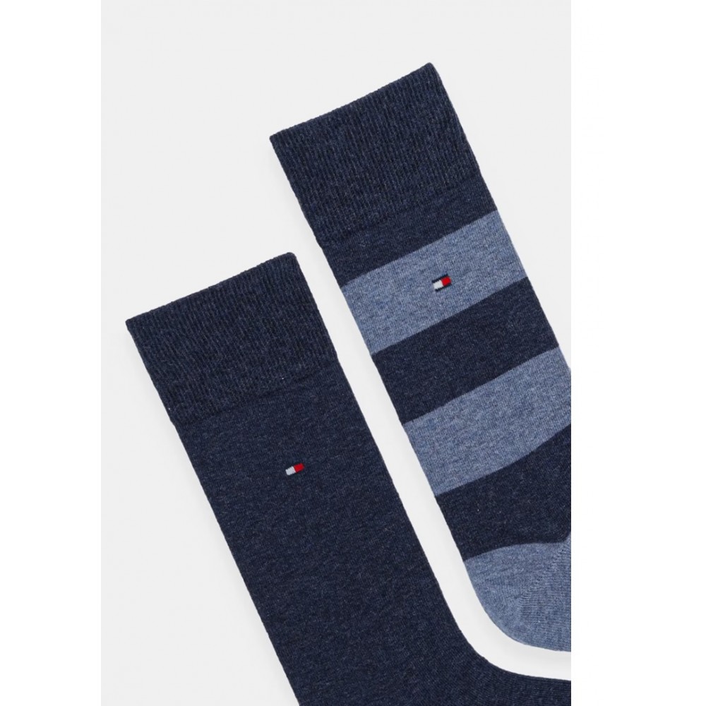 TOMMY HILFIGER 342021001-356,  Ανδρικές βαμβακερές Κάλτσες 2 pack, JEANS