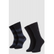 TOMMY HILFIGER 342021001-322, Ανδρικές βαμβακερές Κάλτσες 2 pack, DARK NAVY