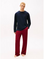 Tommy Hilfiger LS Jersey PJ  Set Print UM0UM03698-0W8, Ανδρική Πυζάμα Σετ Gift Box, DESERT SKY