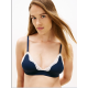 Tommy Hilfiger UW0UW06052-C1G, Γυναικείο Σουτιέν Unlined Lace Triangle, ΜΠΛΕ ΣΚΟΥΡΟ