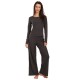 Tommy Hilfiger UW0UW06230-P5Q, GIFT LUREX LS TEE PANTS SET, Πυτζάμα Σετ FW25-26, ΓΚΡΙ