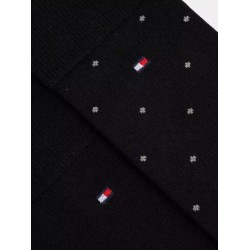 TOMMY HILFIGER 701230780-001, Ανδρικές βαμβακερές Κάλτσες DOT 2 pack, ΜΑΥΡΟ