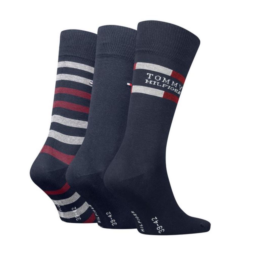 TOMMY HILFIGER 701235376-001, TH MEN SOCK 3pcs GIFT BOX TOMMY STRIPE, ΜΠΛΕ TOMMY HILFIGER 701235376-001, TH MEN SOCK 3pcs GIFT BOX TOMMY STRIPE, ΜΠΛΕ