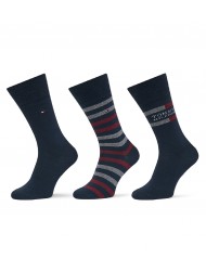 TOMMY HILFIGER 701235376-001, TH MEN SOCK 3pcs GIFT BOX TOMMY STRIPE, ΜΠΛΕ TOMMY HILFIGER 701235376-001, TH MEN SOCK 3pcs GIFT BOX TOMMY STRIPE, ΜΠΛΕ