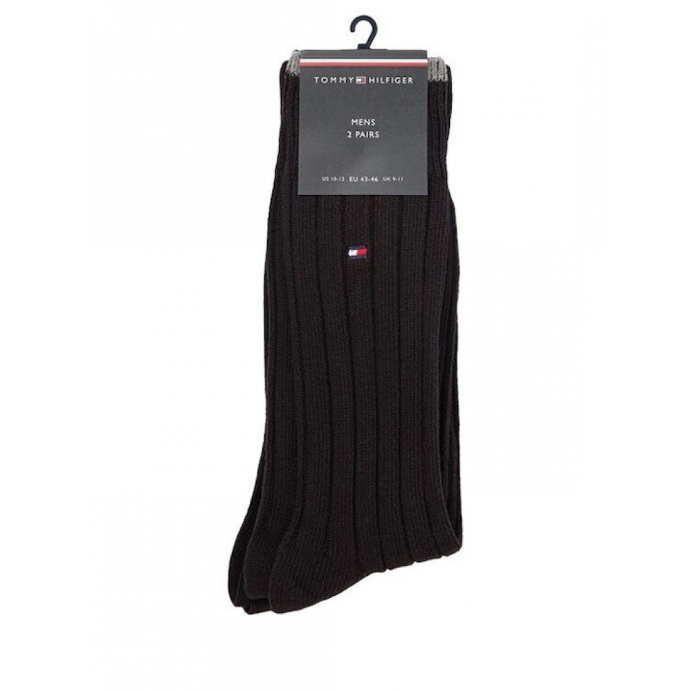 TOMMY HILFIGER 701236317-001, TH MEN SOCK 2pcs STRUCTURE RIB, Ανδρικές Κάλτσες 2 ζεύγη, ΜΑΥΡΟ TOMMY HILFIGER 701236317-001, TH MEN SOCK 2pcs STRUCTURE RIB, Ανδρικές Κάλτσες 2 ζεύγη, ΜΑΥΡΟ