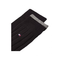 TOMMY HILFIGER 701236317-001, TH MEN SOCK 2pcs STRUCTURE RIB, Ανδρικές Κάλτσες 2 ζεύγη, ΜΑΥΡΟ