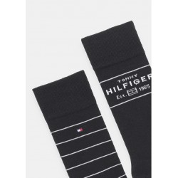 TOMMY HILFIGER 701236634-001, Ανδρικές βαμβακερές Κάλτσες 2 pack,  ΜΑΥΡΟ