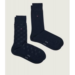 TOMMY HILFIGER 701241991-001 Ανδρικές Κάλτσες 2pcs  TH MEN SOCK FLAG AOP, NAVY