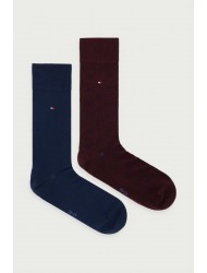 TOMMY HILFIGER 701241991-003 Ανδρικές Κάλτσες 2pcs  TH MEN SOCK FLAG AOP, DARK NAVY+BORDEAUX
