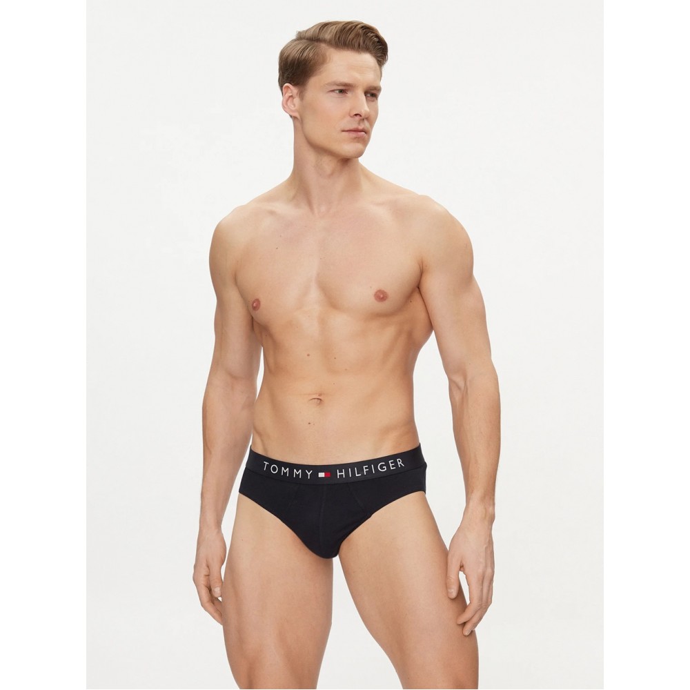 TOMMY HILFIGER UM0UM03182-0SY, Ανδρικά Σλιπ βαμβακερά 3 τεμαχίων, DESERT SKY