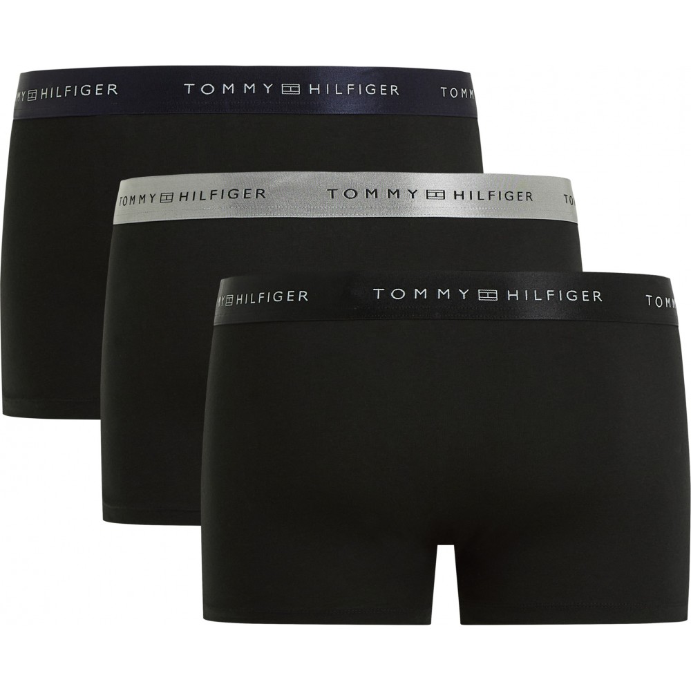 Tommy Hilfiger UM0UM03411-0R3,  3pack METALLIC LOGO TRUNKS GIFT SET, ΜΑΥΡΟ