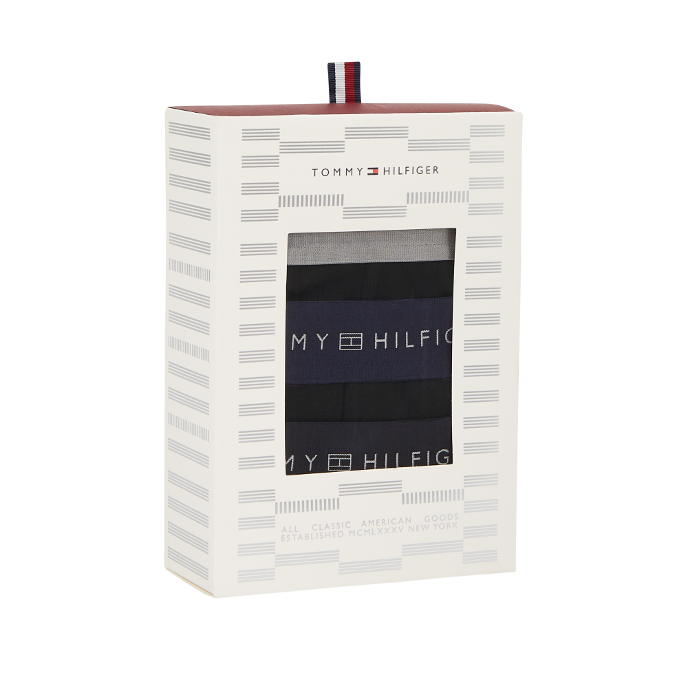 Tommy Hilfiger UM0UM03411-0R3,  3pack METALLIC LOGO TRUNKS GIFT SET, ΜΑΥΡΟ