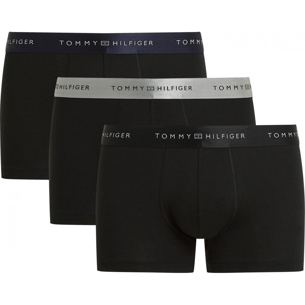 Tommy Hilfiger UM0UM03411-0R3,  3pack METALLIC LOGO TRUNKS GIFT SET, ΜΑΥΡΟ