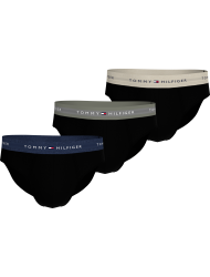 TOMMY HILFIGER UM0UM03471-0TR, Ανδρικά Βαμβακερά Σλιπ 3 pack, ΜΑΥΡΟ