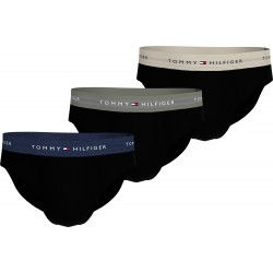 TOMMY HILFIGER UM0UM03471-0TR, Ανδρικά Βαμβακερά Σλιπ 3 pack, ΜΑΥΡΟ