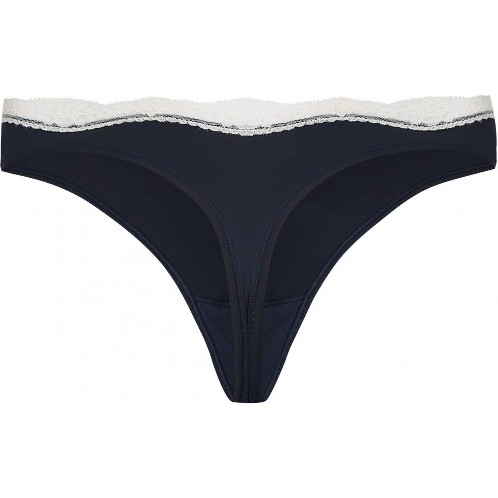 Tommy Hilfiger UW0UW06053-C1G, Γυναικείο Κυλοτάκι Thong, ΜΠΛΕ ΣΚΟΥΡΟ